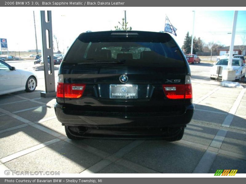 Black Sapphire Metallic / Black Dakota Leather 2006 BMW X5 3.0i