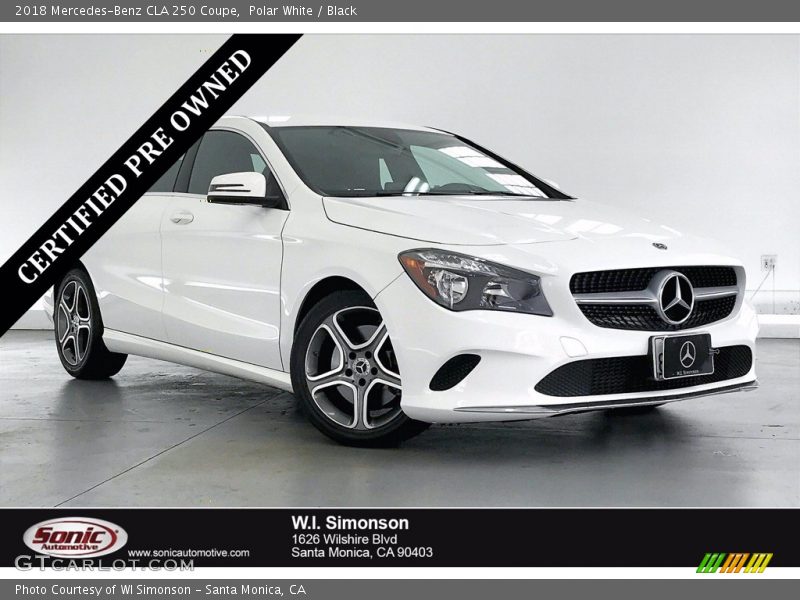 Polar White / Black 2018 Mercedes-Benz CLA 250 Coupe
