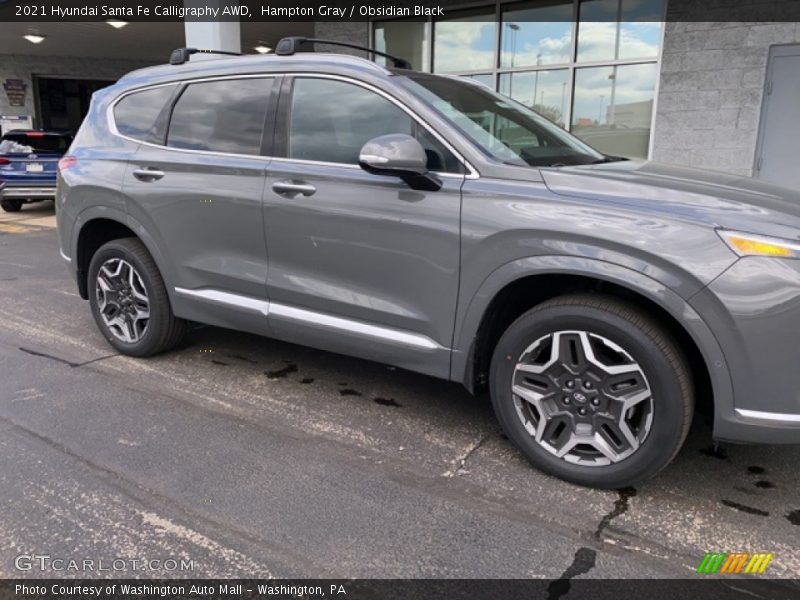 Hampton Gray / Obsidian Black 2021 Hyundai Santa Fe Calligraphy AWD