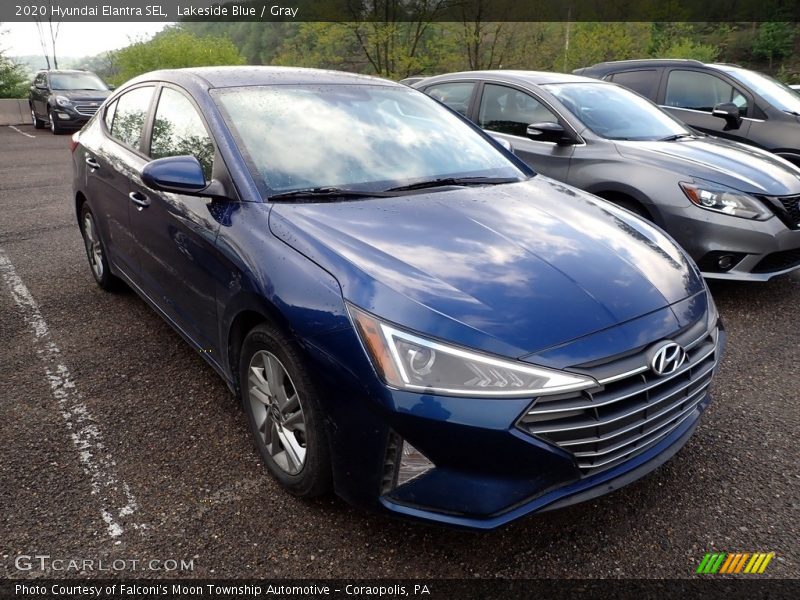 Lakeside Blue / Gray 2020 Hyundai Elantra SEL