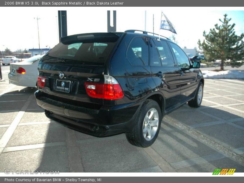 Black Sapphire Metallic / Black Dakota Leather 2006 BMW X5 3.0i