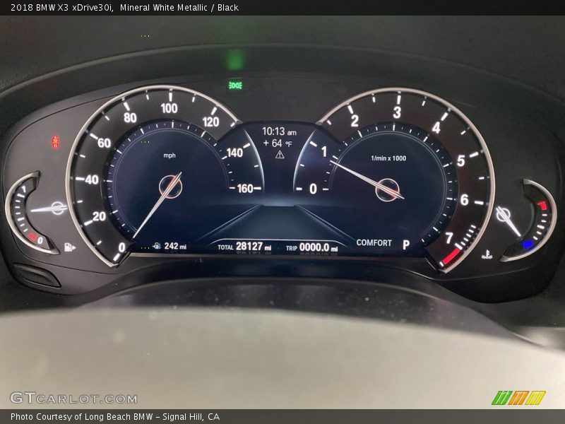 Mineral White Metallic / Black 2018 BMW X3 xDrive30i