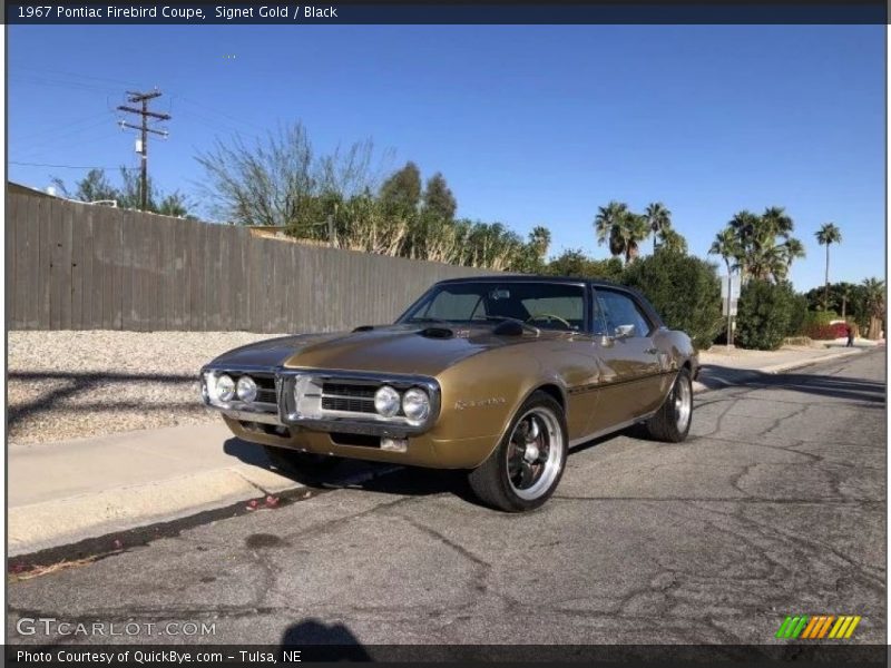 Signet Gold / Black 1967 Pontiac Firebird Coupe