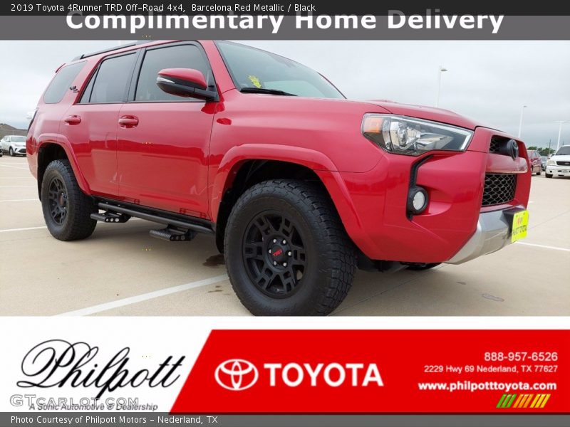 Barcelona Red Metallic / Black 2019 Toyota 4Runner TRD Off-Road 4x4