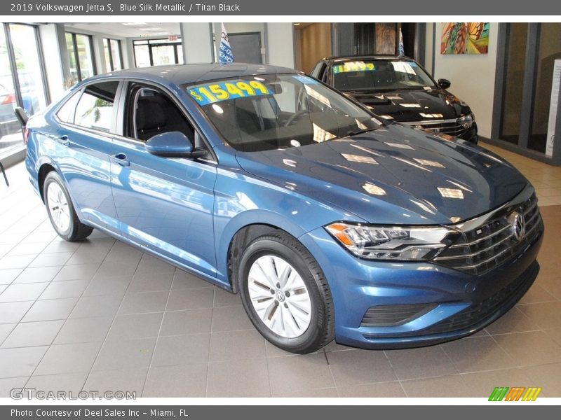 Blue Silk Metallic / Titan Black 2019 Volkswagen Jetta S