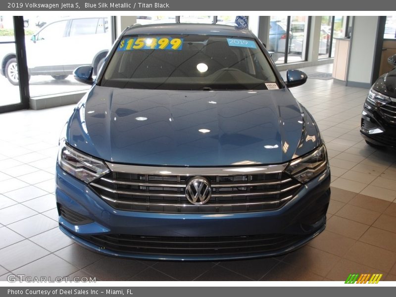Blue Silk Metallic / Titan Black 2019 Volkswagen Jetta S