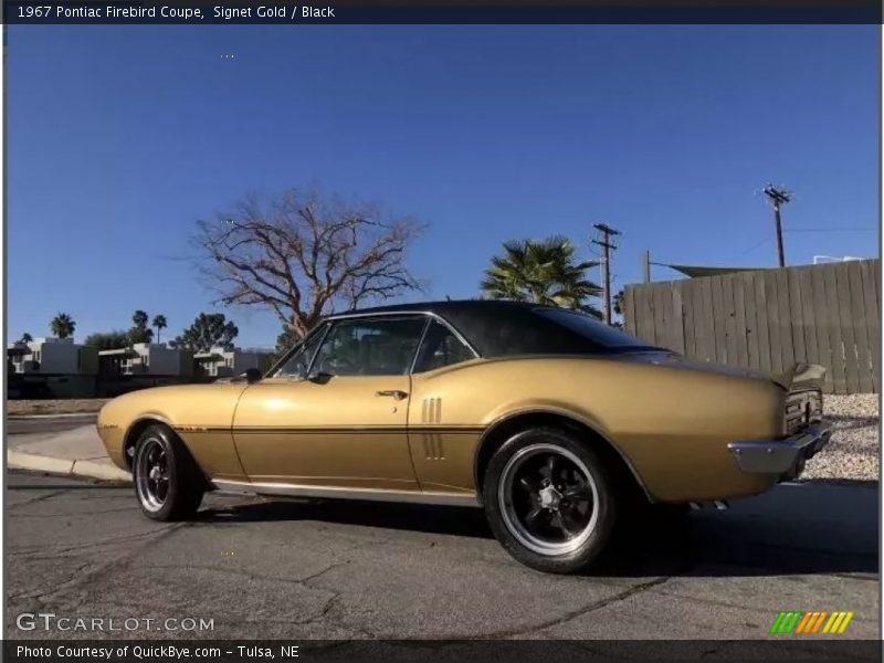 Signet Gold / Black 1967 Pontiac Firebird Coupe