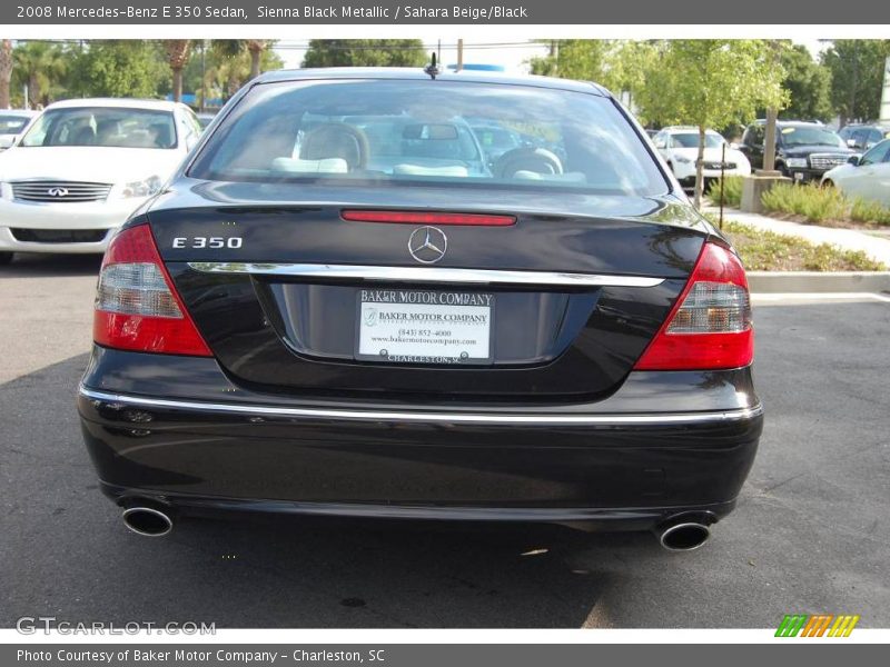 Sienna Black Metallic / Sahara Beige/Black 2008 Mercedes-Benz E 350 Sedan