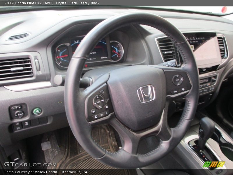 Crystal Black Pearl / Black 2019 Honda Pilot EX-L AWD