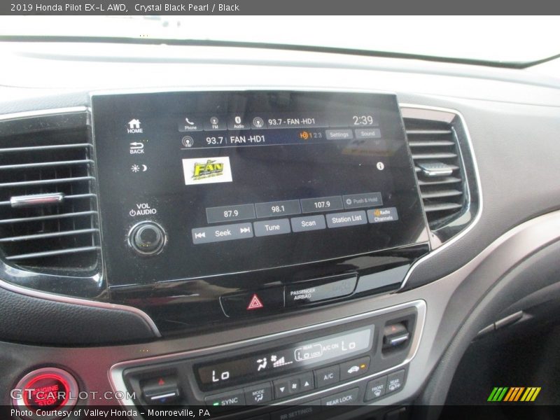 Crystal Black Pearl / Black 2019 Honda Pilot EX-L AWD