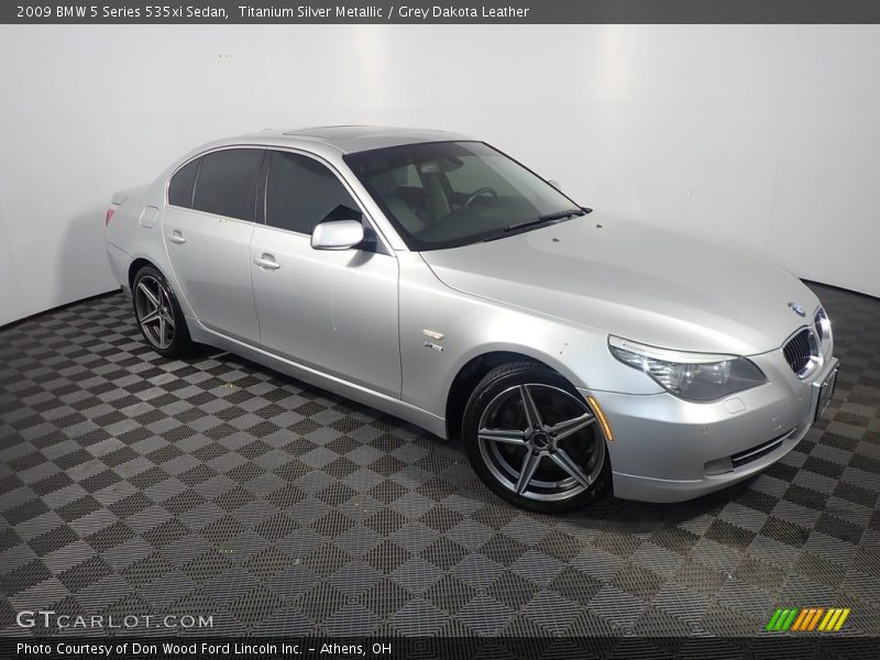 Titanium Silver Metallic / Grey Dakota Leather 2009 BMW 5 Series 535xi Sedan