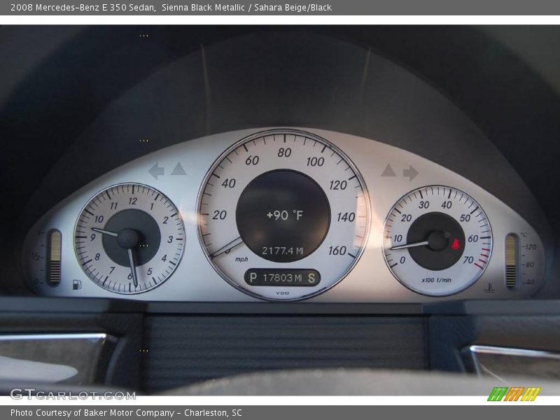 Sienna Black Metallic / Sahara Beige/Black 2008 Mercedes-Benz E 350 Sedan