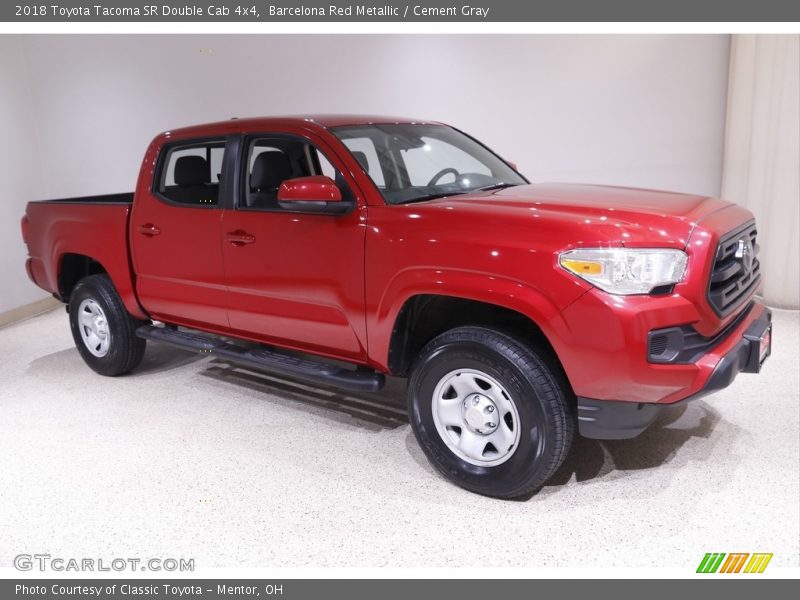 Barcelona Red Metallic / Cement Gray 2018 Toyota Tacoma SR Double Cab 4x4