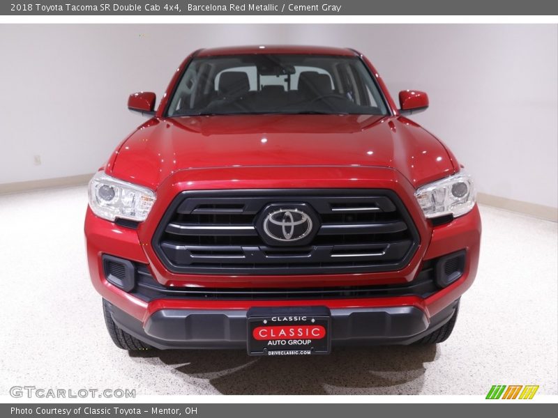 Barcelona Red Metallic / Cement Gray 2018 Toyota Tacoma SR Double Cab 4x4