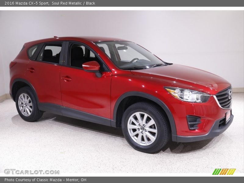 Soul Red Metallic / Black 2016 Mazda CX-5 Sport