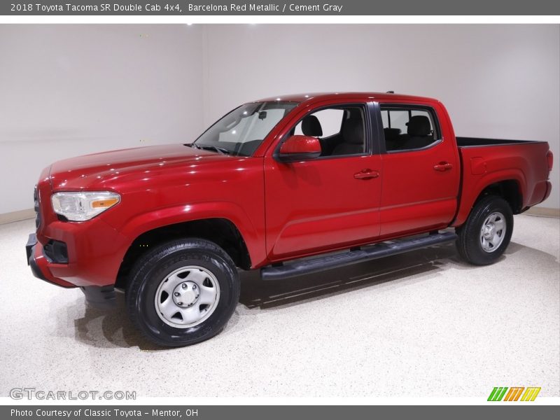 Barcelona Red Metallic / Cement Gray 2018 Toyota Tacoma SR Double Cab 4x4