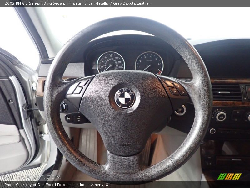 Titanium Silver Metallic / Grey Dakota Leather 2009 BMW 5 Series 535xi Sedan