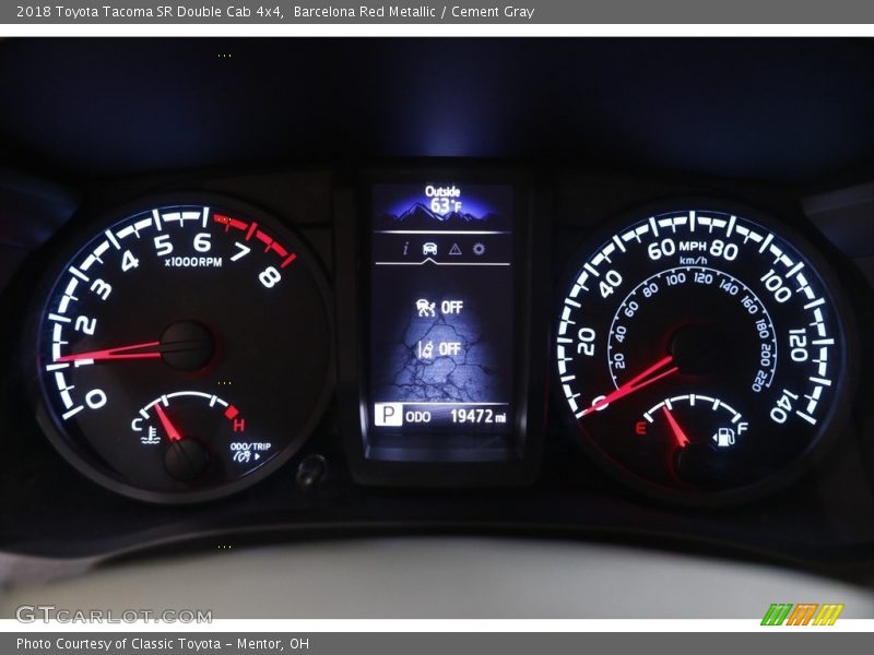 Barcelona Red Metallic / Cement Gray 2018 Toyota Tacoma SR Double Cab 4x4
