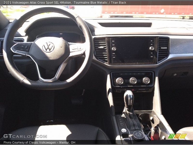 Tourmaline Blue Metallic / Titan Black 2021 Volkswagen Atlas Cross Sport SEL 4Motion