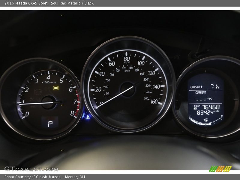 Soul Red Metallic / Black 2016 Mazda CX-5 Sport