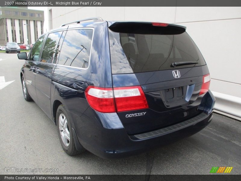 Midnight Blue Pearl / Gray 2007 Honda Odyssey EX-L