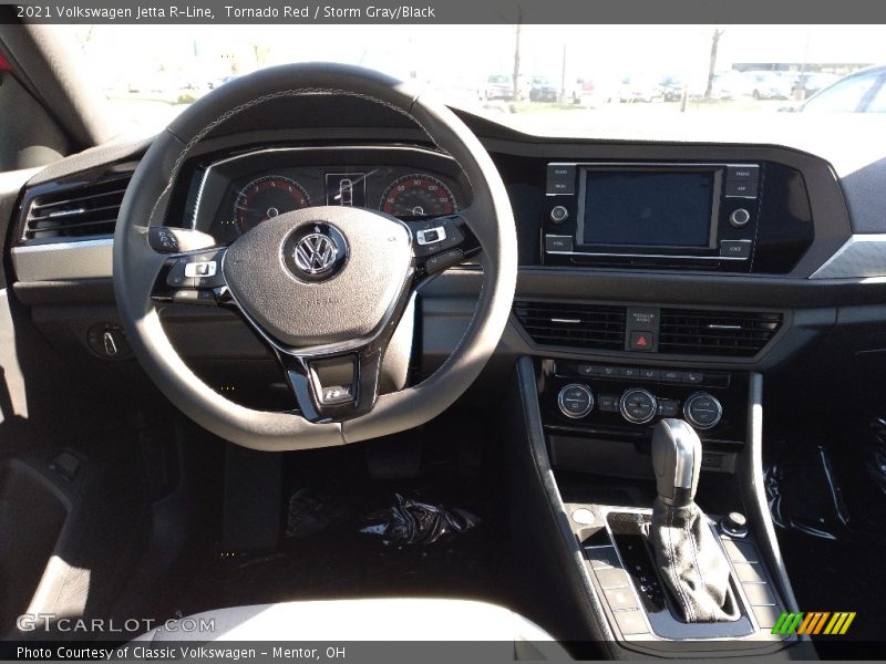 Tornado Red / Storm Gray/Black 2021 Volkswagen Jetta R-Line