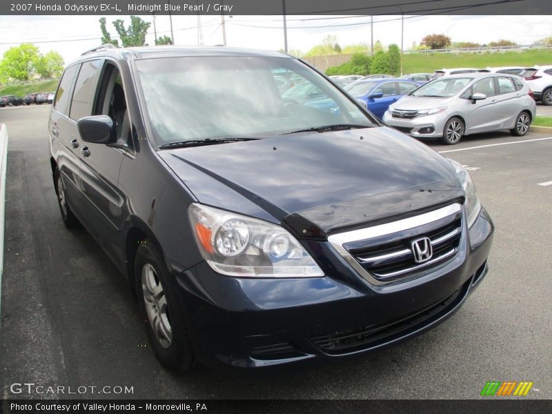 Midnight Blue Pearl / Gray 2007 Honda Odyssey EX-L
