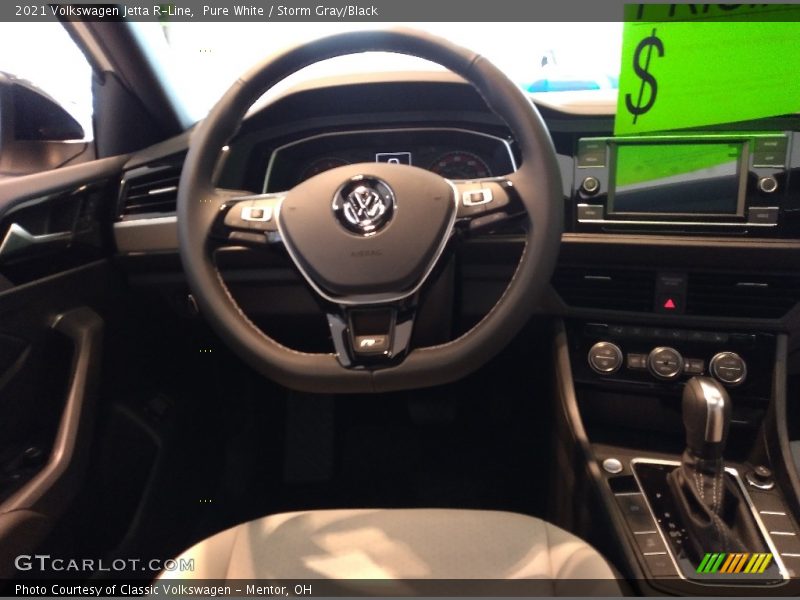 Pure White / Storm Gray/Black 2021 Volkswagen Jetta R-Line