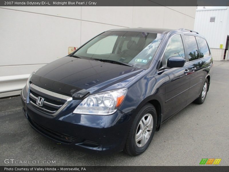 Midnight Blue Pearl / Gray 2007 Honda Odyssey EX-L