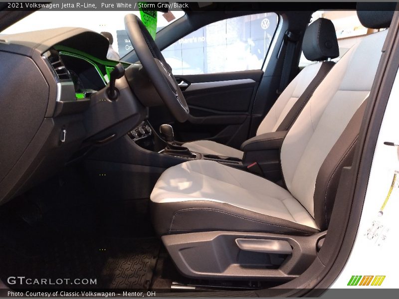 Pure White / Storm Gray/Black 2021 Volkswagen Jetta R-Line