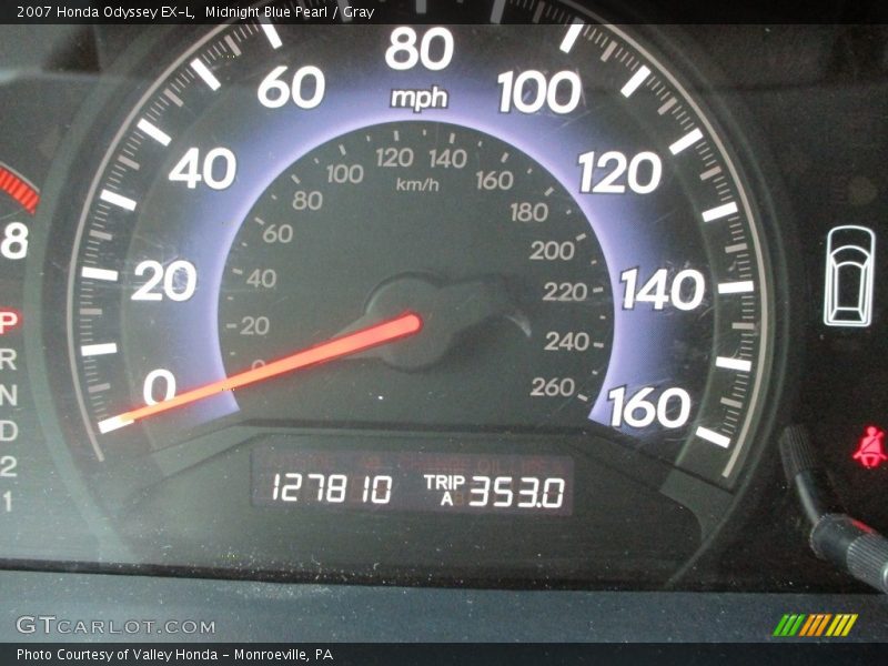 Midnight Blue Pearl / Gray 2007 Honda Odyssey EX-L