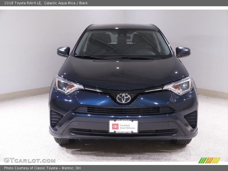 Galactic Aqua Mica / Black 2018 Toyota RAV4 LE