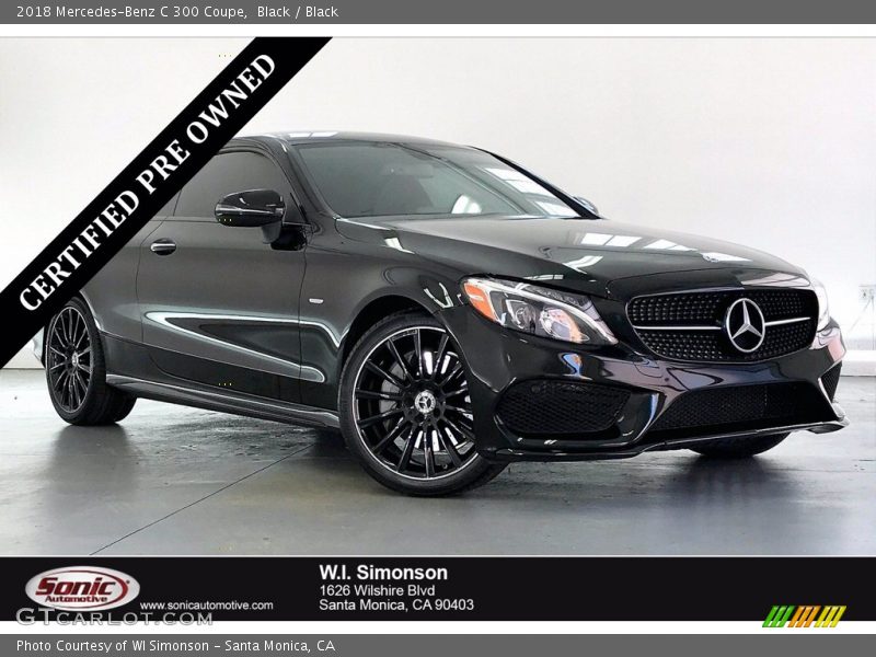Black / Black 2018 Mercedes-Benz C 300 Coupe