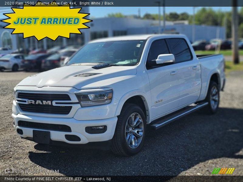 Bright White / Black 2020 Ram 1500 Laramie Crew Cab 4x4