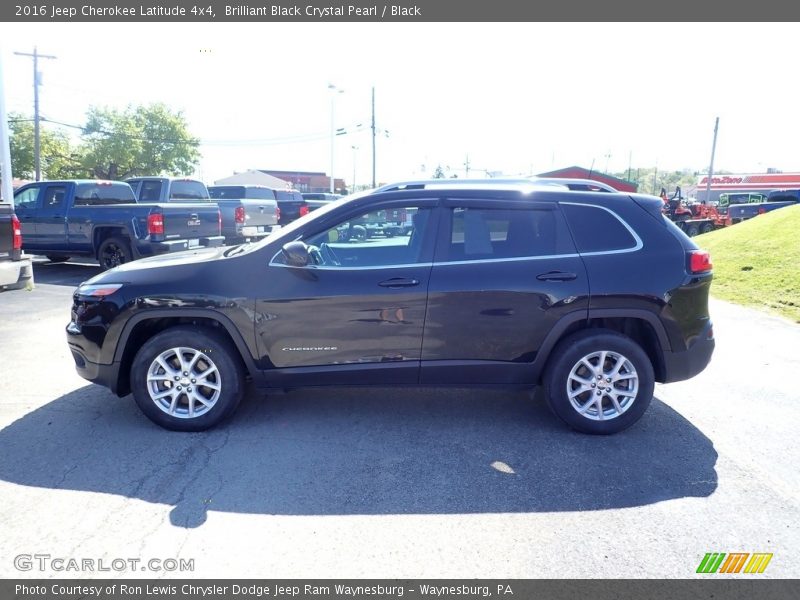 Brilliant Black Crystal Pearl / Black 2016 Jeep Cherokee Latitude 4x4