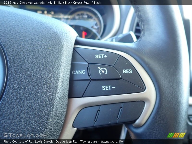 Brilliant Black Crystal Pearl / Black 2016 Jeep Cherokee Latitude 4x4