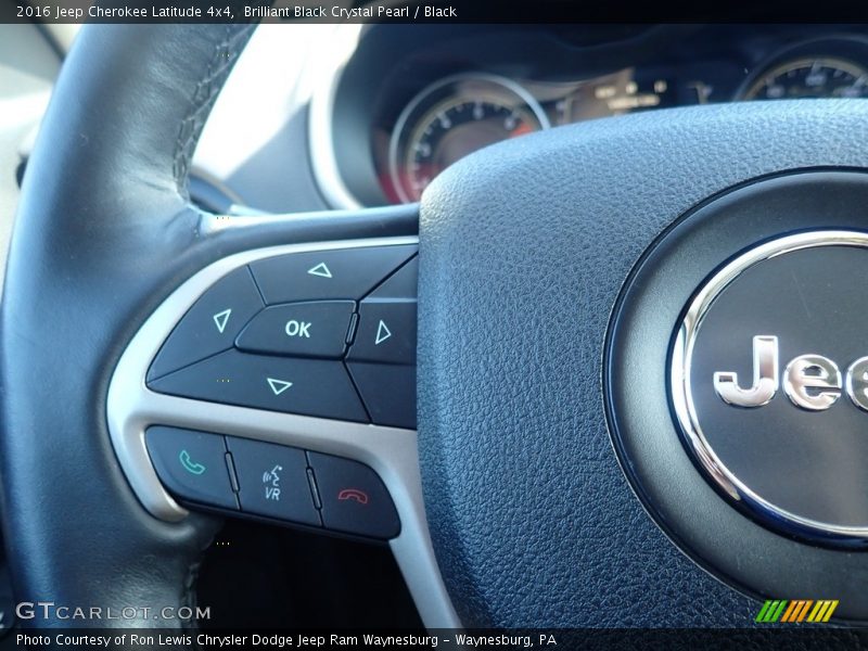 Brilliant Black Crystal Pearl / Black 2016 Jeep Cherokee Latitude 4x4