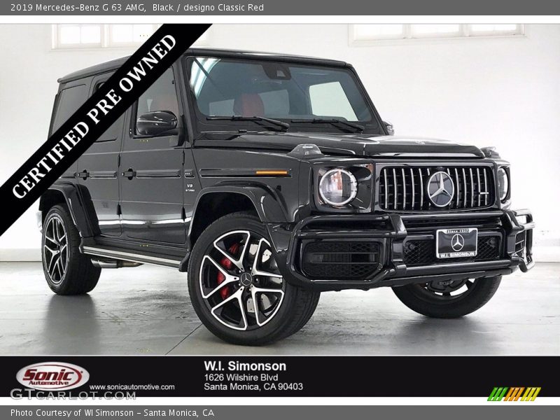 Black / designo Classic Red 2019 Mercedes-Benz G 63 AMG