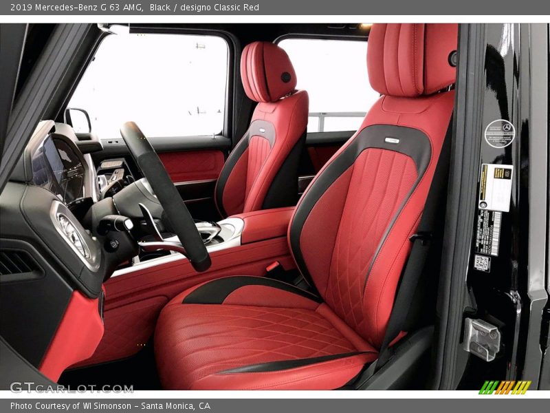 Black / designo Classic Red 2019 Mercedes-Benz G 63 AMG