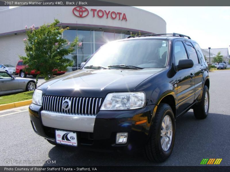Black / Black 2007 Mercury Mariner Luxury 4WD