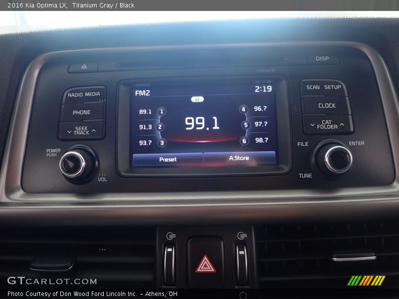 Titanium Gray / Black 2016 Kia Optima LX