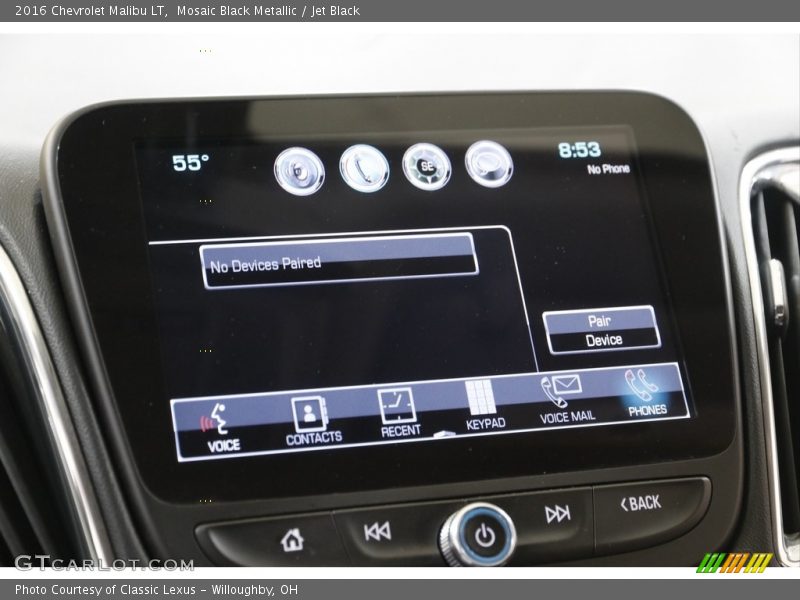 Mosaic Black Metallic / Jet Black 2016 Chevrolet Malibu LT