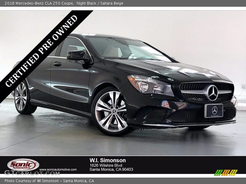 Night Black / Sahara Beige 2018 Mercedes-Benz CLA 250 Coupe