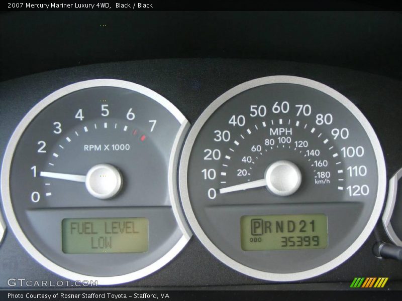 Black / Black 2007 Mercury Mariner Luxury 4WD