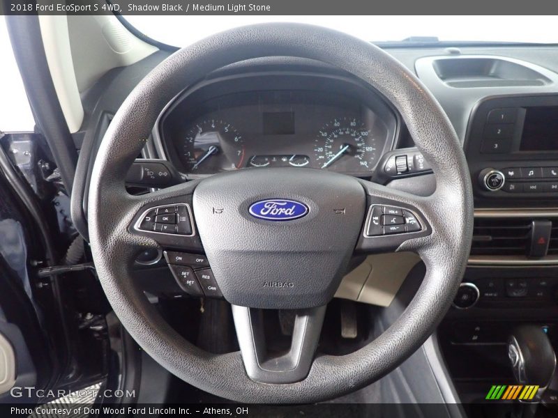 Shadow Black / Medium Light Stone 2018 Ford EcoSport S 4WD