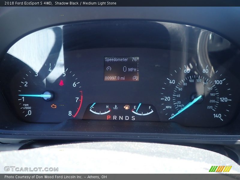 Shadow Black / Medium Light Stone 2018 Ford EcoSport S 4WD