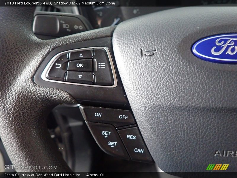 Shadow Black / Medium Light Stone 2018 Ford EcoSport S 4WD