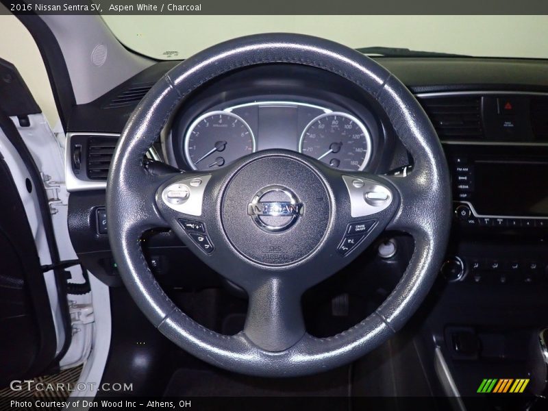 Aspen White / Charcoal 2016 Nissan Sentra SV