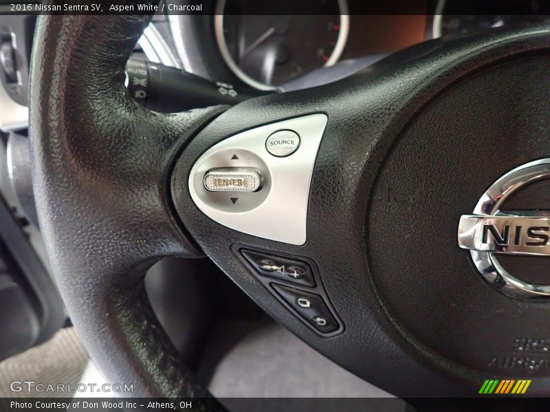 Aspen White / Charcoal 2016 Nissan Sentra SV