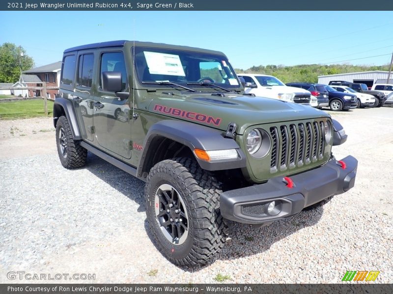 Front 3/4 View of 2021 Wrangler Unlimited Rubicon 4x4